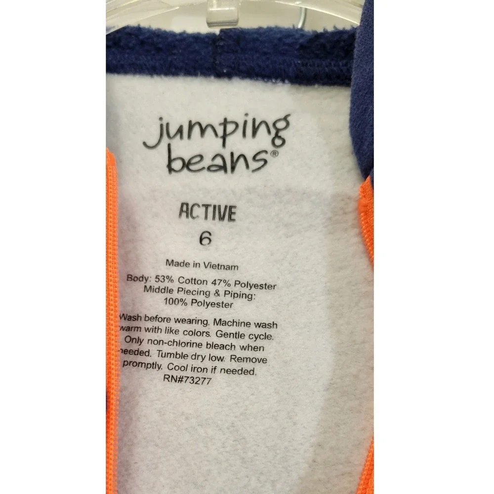 Activewear Kids Size 6 Gray Blue Tracksuit Hoodie & Joggers by Jumping Bean Set